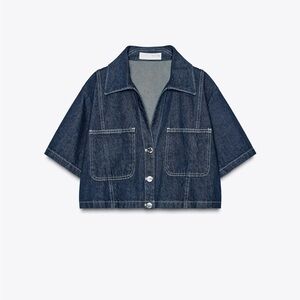 Zara Dark Blue Denim Jacket/Shirt